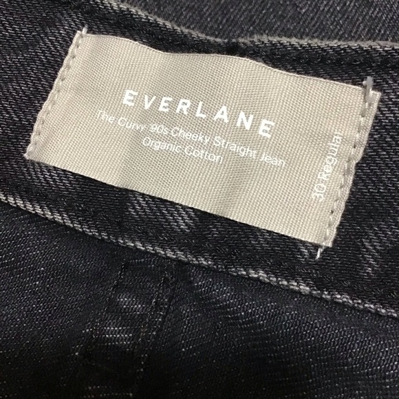 NWOT Everlane The Curvy 90’s Cheeky Straight Jean in Washed Black Size 30. - Picture 10 of 12